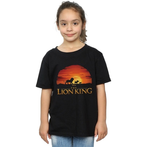 textil Niña Camisetas manga larga Disney The Lion King Movie Sunset Logo Negro