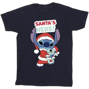 textil Niño Camisetas manga corta Disney Lilo & Stitch Santa's Here Azul
