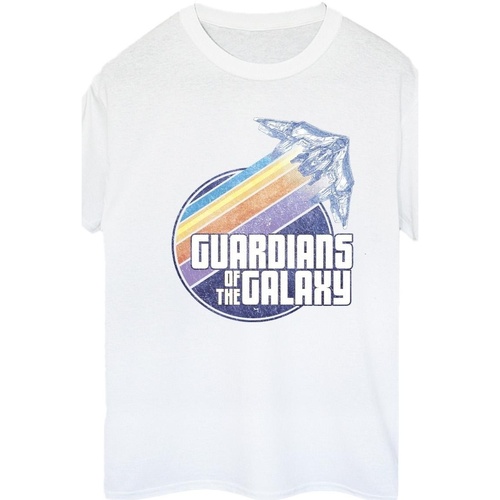 textil Mujer Camisetas manga larga Guardians Of The Galaxy Badge Rocket Blanco