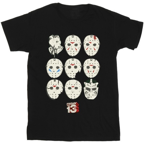textil Hombre Camisetas manga larga Friday The 13Th Jason Masks Negro