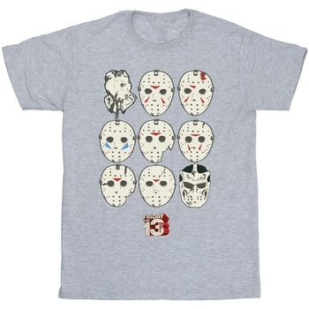 textil Hombre Camisetas manga larga Friday The 13Th Jason Masks Gris