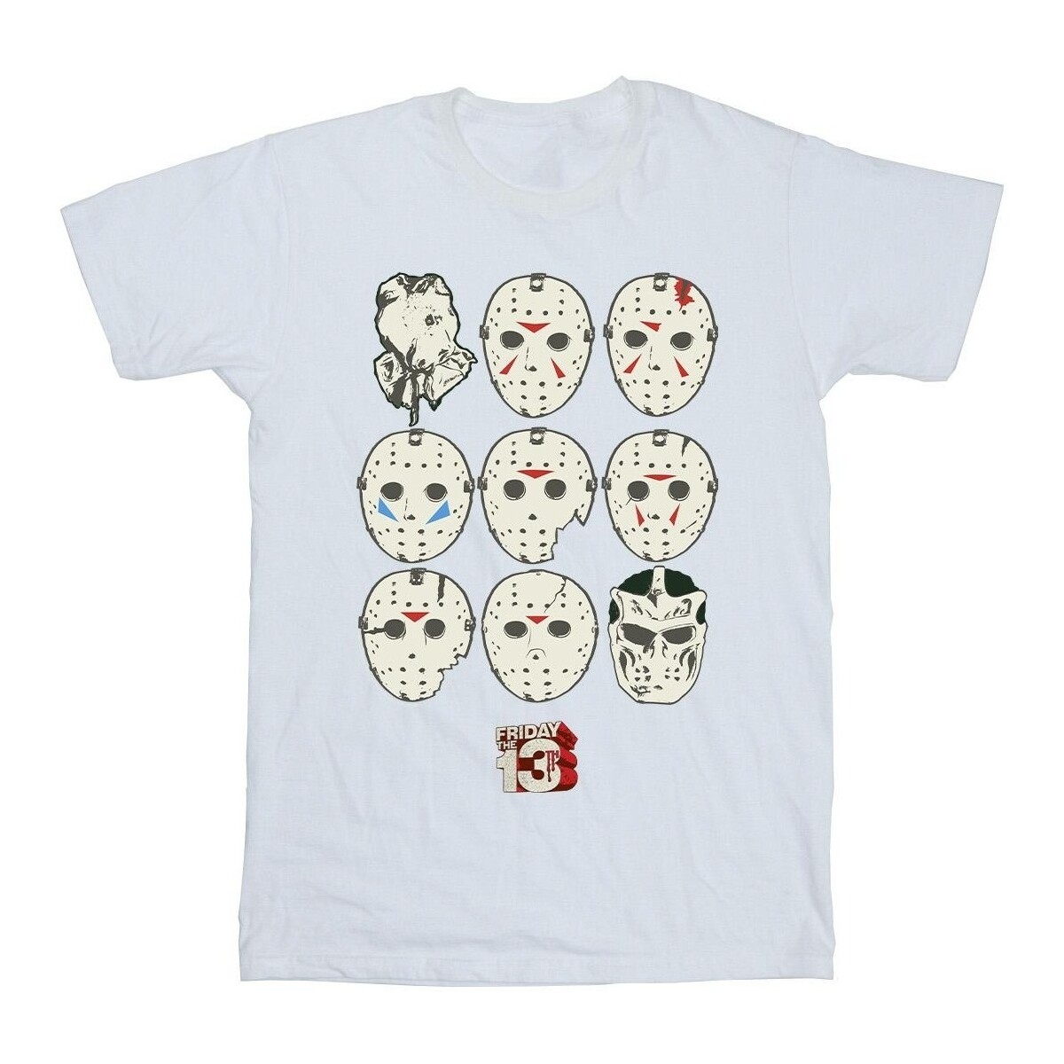 textil Hombre Camisetas manga larga Friday The 13Th Jason Masks Blanco
