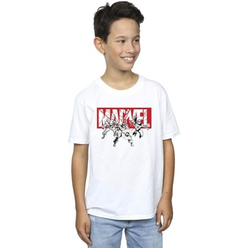 textil Niño Camisetas manga corta Marvel Comics Hero Group Blanco