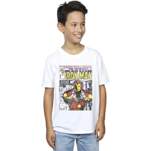 textil Niño Tops y Camisetas Marvel Iron Man Head Gear Off Blanco