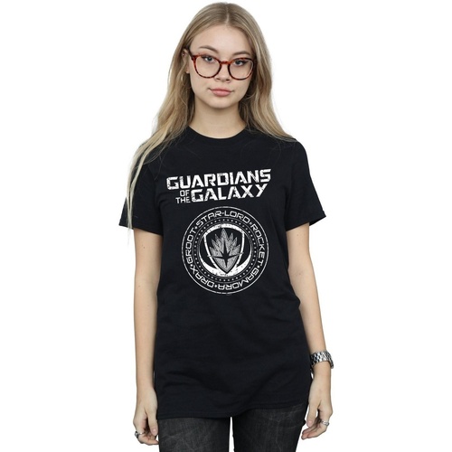 textil Mujer Camisetas manga larga Marvel Guardians Of The Galaxy Vol. 2 Distressed Seal Negro
