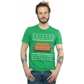 textil Hombre Camisetas manga larga Friends Fair Isle Couch Verde