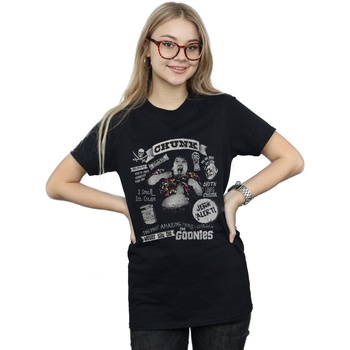 textil Mujer Camisetas manga larga Goonies Chunk Jerk Alert Negro