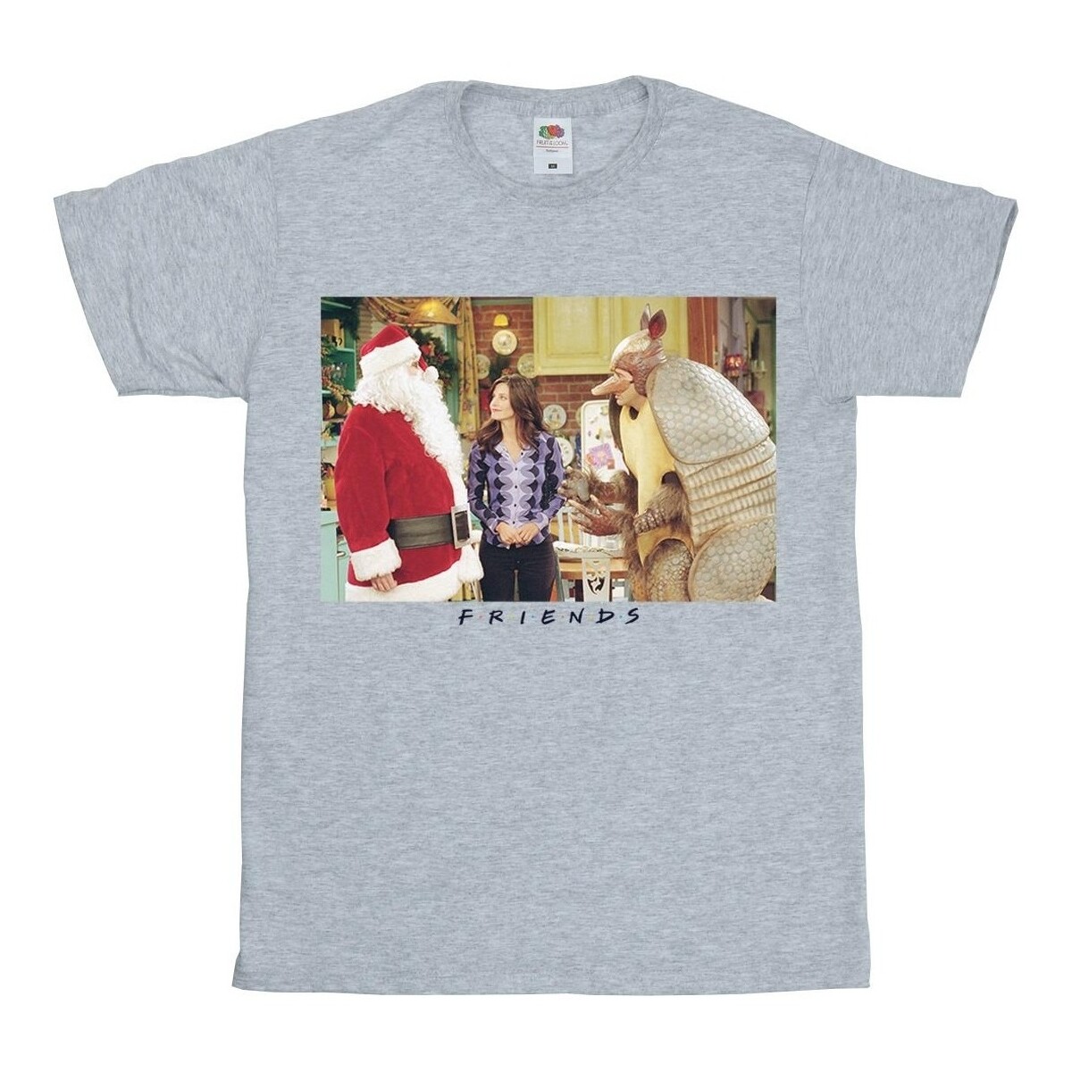 textil Hombre Camisetas manga larga Friends Christmas Armadillo Gris