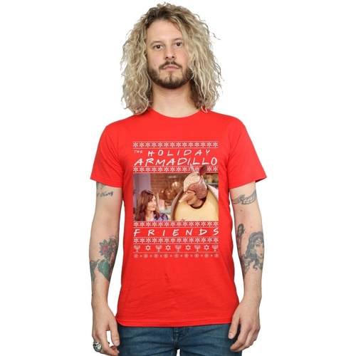 textil Hombre Camisetas manga larga Friends Fair Isle Holiday Armadillo Rojo
