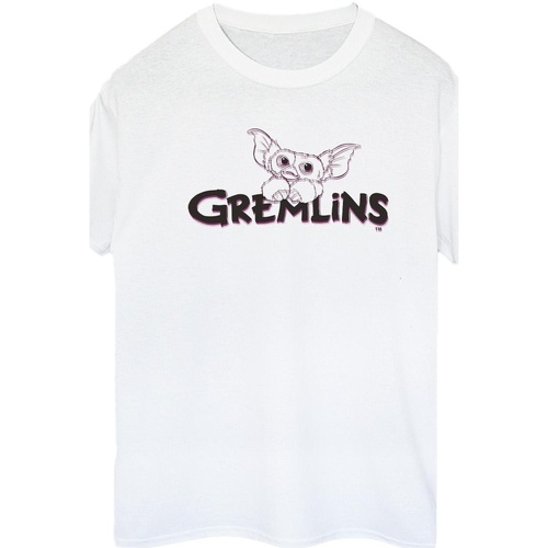 textil Mujer Camisetas manga larga Gremlins Logo Line Blanco