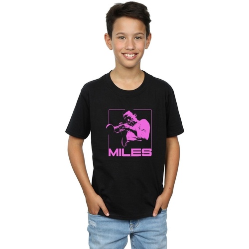 textil Niño Camisetas manga corta Miles Davis Pink Square Negro