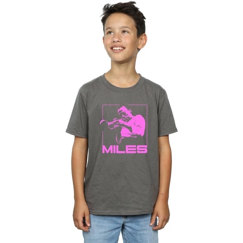 textil Niño Camisetas manga corta Miles Davis Pink Square Multicolor