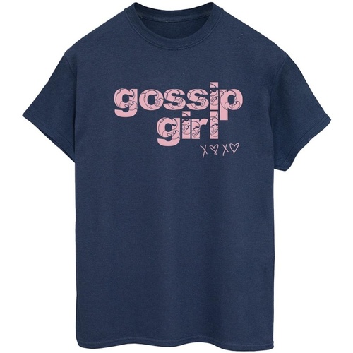 textil Mujer Camisetas manga larga Gossip Girl Swirl Logo Azul