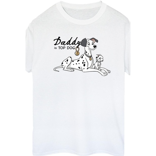 textil Mujer Camisetas manga larga Disney 101 Dalmatians Top Dog Blanco