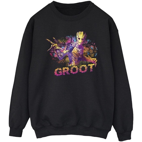 textil Hombre Sudaderas Marvel Guardians Of The Galaxy Abstract Groot Negro