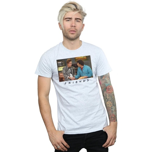 textil Hombre Camisetas manga larga Friends Ross And Chandler Handshake Gris