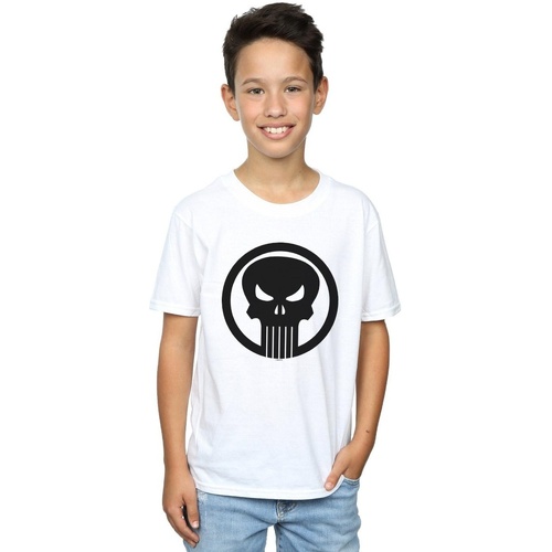 textil Niño Camisetas manga corta Marvel The Punisher Skull Circle Blanco