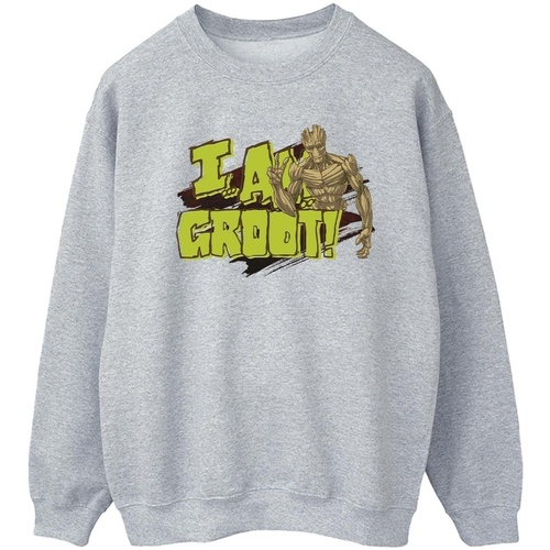 textil Hombre Sudaderas Guardians Of The Galaxy I Am Groot Gris