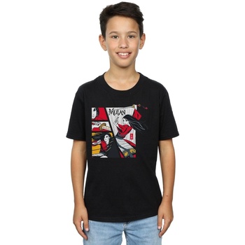 textil Niño Tops y Camisetas Disney Mulan Movie Comic Style Negro