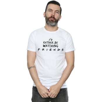 textil Hombre Camisetas manga larga Friends Rather Be Watching Blanco