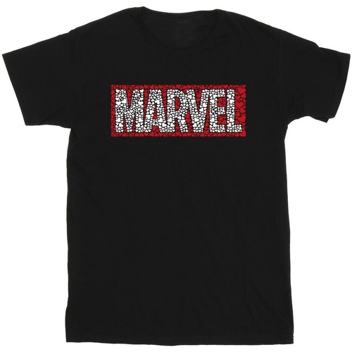 textil Niña Camisetas manga larga Marvel Comics Hearts Logo Negro