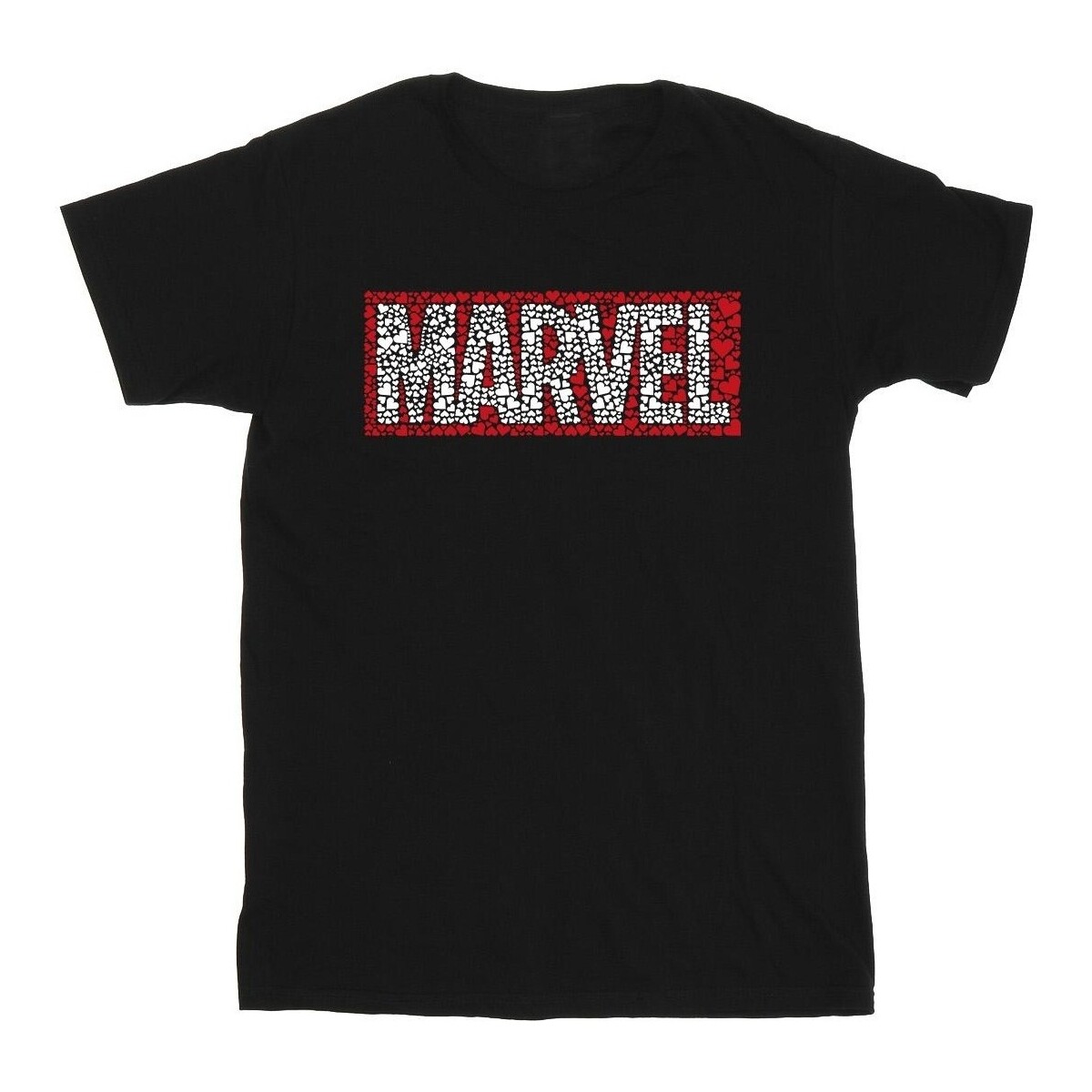 textil Niña Camisetas manga larga Marvel Comics Hearts Logo Negro