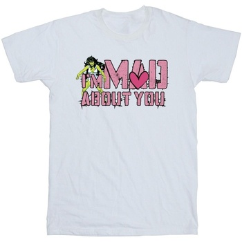 textil Niña Camisetas manga larga Marvel She-Hulk Mad About You Blanco