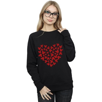 textil Mujer Sudaderas Disney Mickey Mouse Heart Silhouette Negro