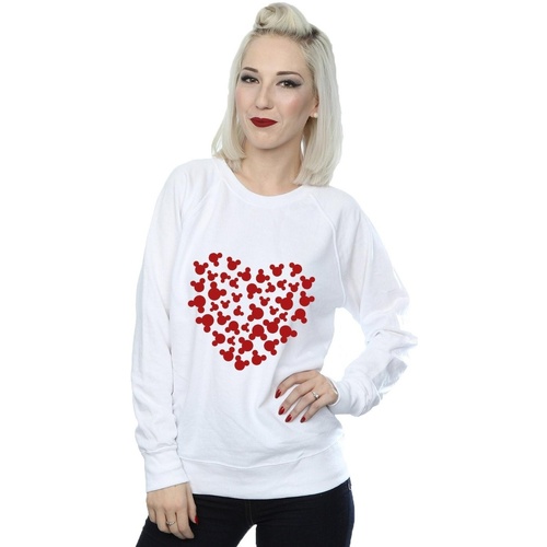 textil Mujer Sudaderas Disney Mickey Mouse Heart Silhouette Blanco