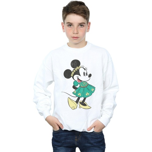 textil Niño Sudaderas Disney Minnie Mouse St Patrick's Day Costume Blanco