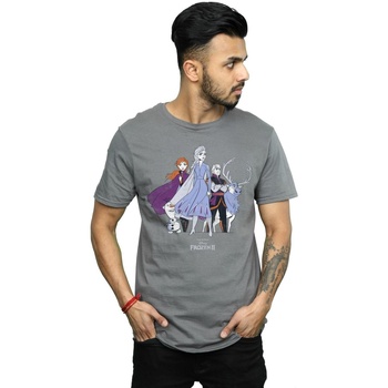 textil Hombre Camisetas manga larga Disney Frozen 2 Distressed Group Multicolor