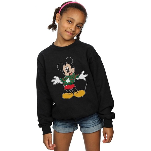 textil Niña Sudaderas Disney Mickey Mouse Christmas Jumper Stroke Negro