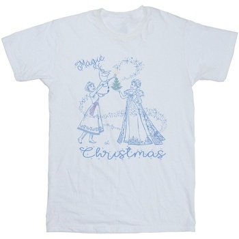 textil Hombre Camisetas manga larga Disney Frozen Magic Christmas Blanco
