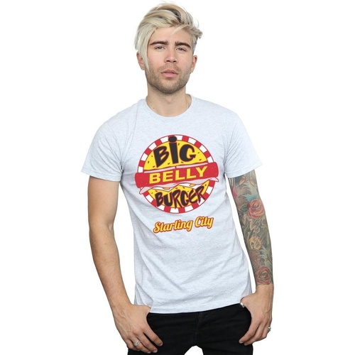 textil Hombre Camisetas manga larga Dc Comics Arrow Big Belly Burger Logo Gris