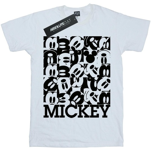 textil Niña Camisetas manga larga Disney Mickey Mouse Grid Blanco