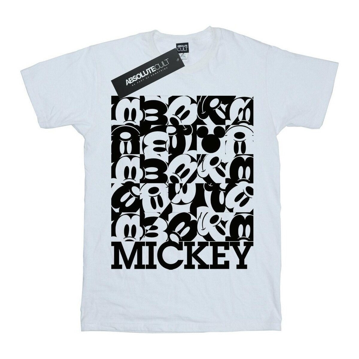textil Niña Camisetas manga larga Disney Mickey Mouse Grid Blanco