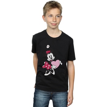 textil Niño Camisetas manga corta Disney Minnie Mouse Love Heart Negro