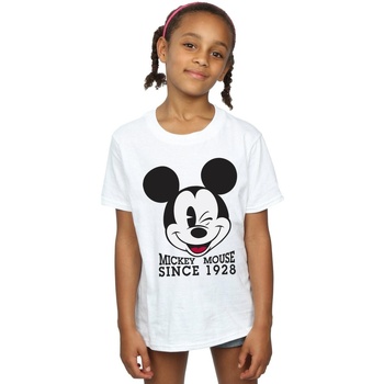 textil Niña Camisetas manga larga Disney Mickey Mouse Since 1928 Blanco
