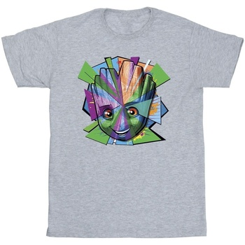 textil Hombre Camisetas manga larga Marvel Guardians Of The Galaxy Groot Shattered Gris