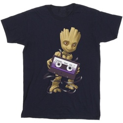textil Hombre Camisetas manga larga Marvel Guardians Of The Galaxy Groot Cosmic Tape Azul