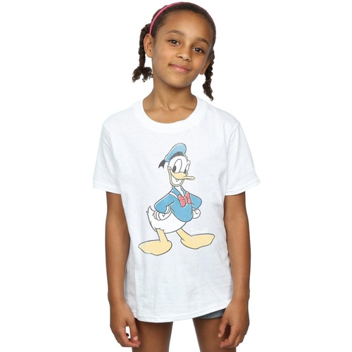 textil Niña Camisetas manga larga Disney Donald Duck Classic Donald Blanco
