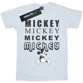 textil Niña Camisetas manga larga Disney Mickey Mouse Sitting Blanco