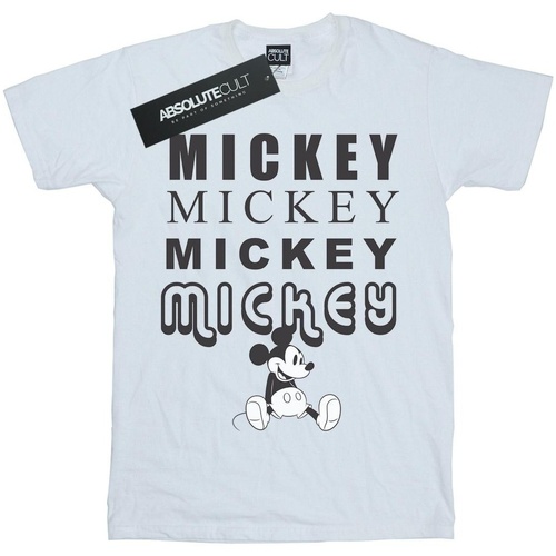 textil Niña Camisetas manga larga Disney Mickey Mouse Sitting Blanco