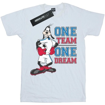 textil Niña Camisetas manga larga Disney Goofy One Team One Dream Blanco