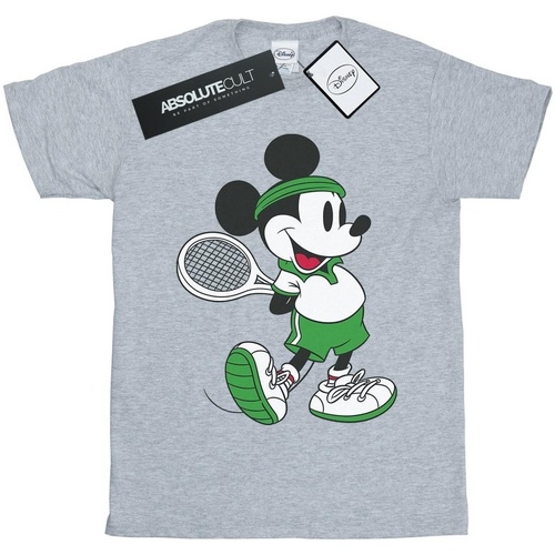 textil Niña Camisetas manga larga Disney Mickey Mouse Tennis Gris
