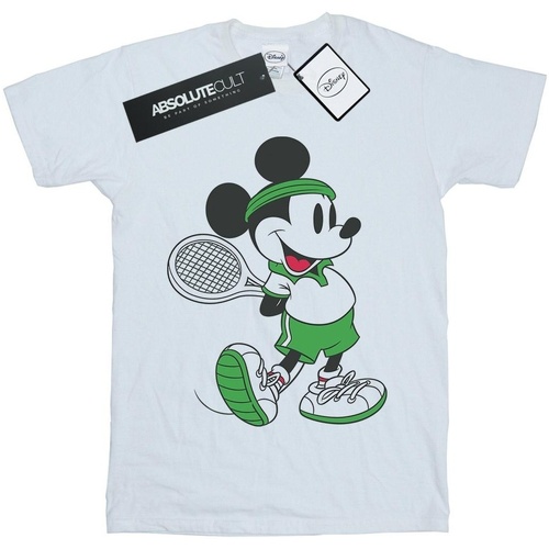 textil Niña Camisetas manga larga Disney Mickey Mouse Tennis Blanco