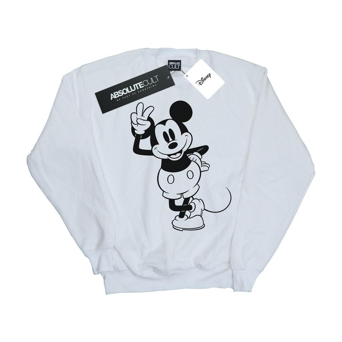 textil Niña Sudaderas Disney Mickey Mouse Peace Hand Blanco