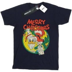textil Niño Camisetas manga corta Disney Donald Duck Merry Christmas Azul