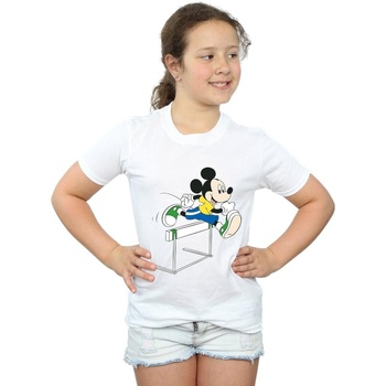 textil Niña Camisetas manga larga Disney Mickey Mouse Hurdles Blanco
