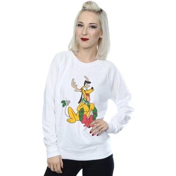 textil Mujer Sudaderas Disney Pluto Christmas Reindeer Blanco